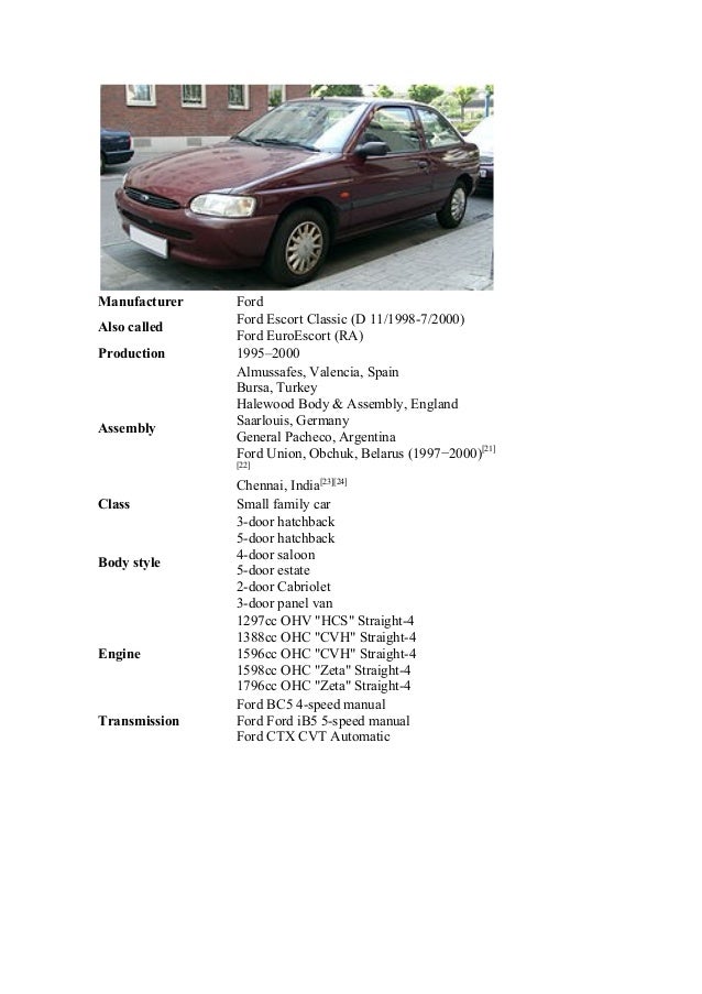 medidas ford escort